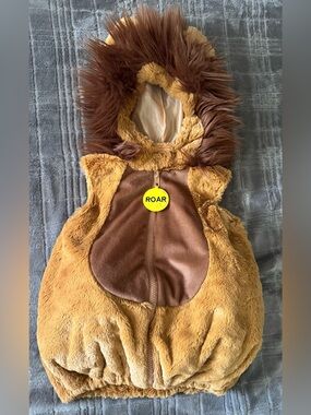 Roar Brown and Tan Plush Lion Costume Vest